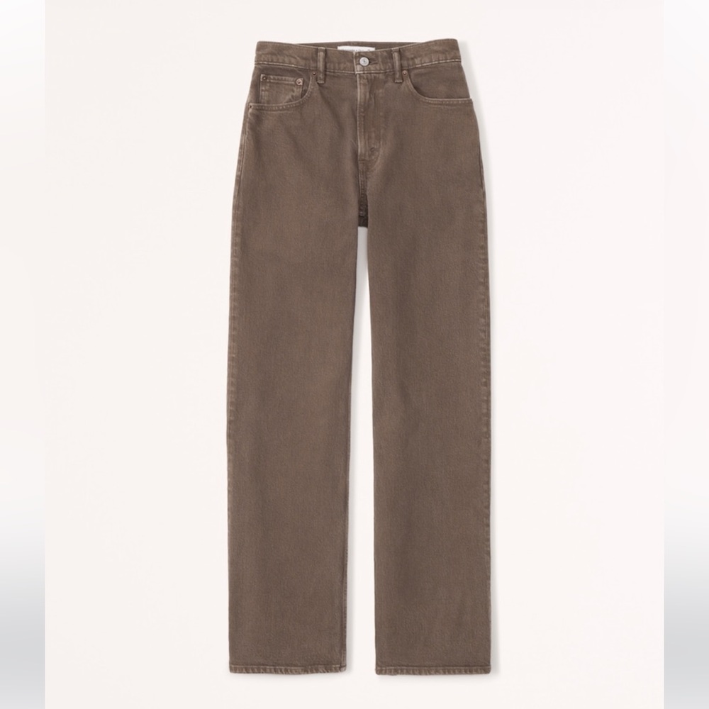 Abercrombie & Fitch High Rise Women Jeans - Brown